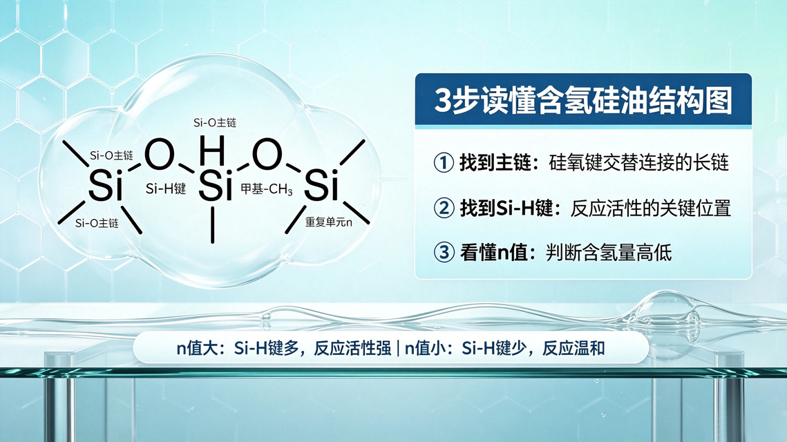 含氢硅油结构图_含氢硅油_硅油_中科鸿泰硅油厂家_含氢硅油怎么选