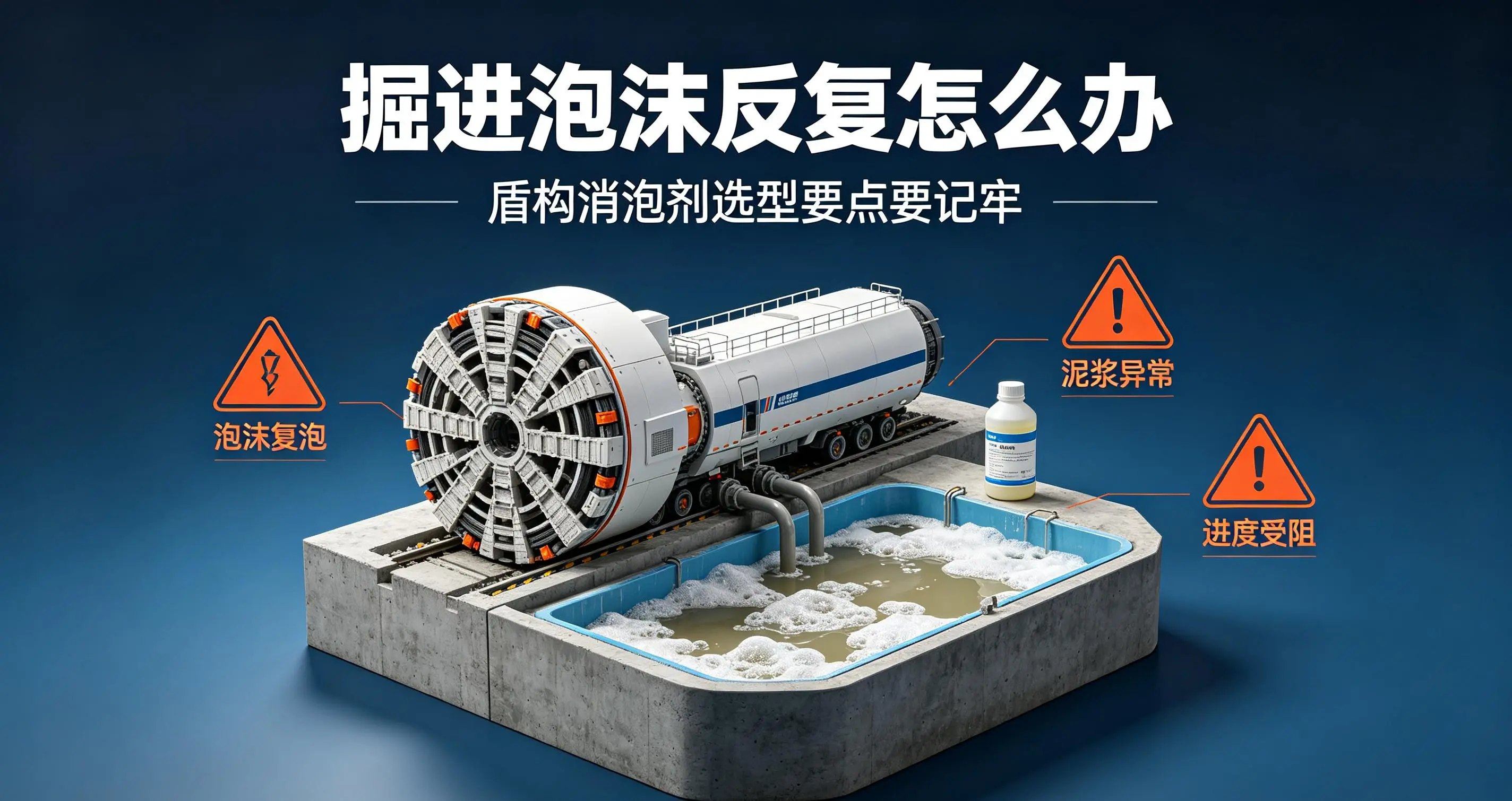 盾构消泡剂选型要点，避开泥浆发泡反复的各类问题