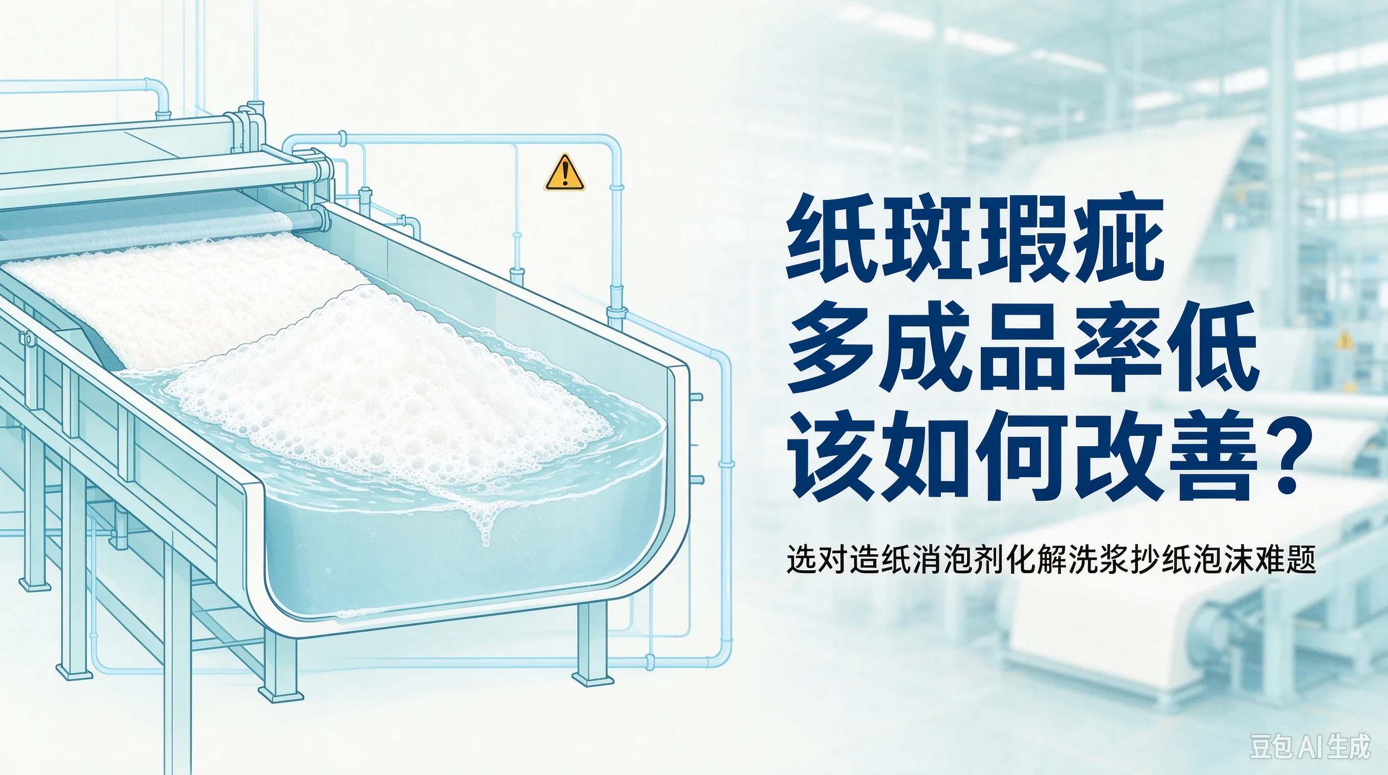 造纸消泡剂:解决洗浆脱墨泡沫难题的实用方案