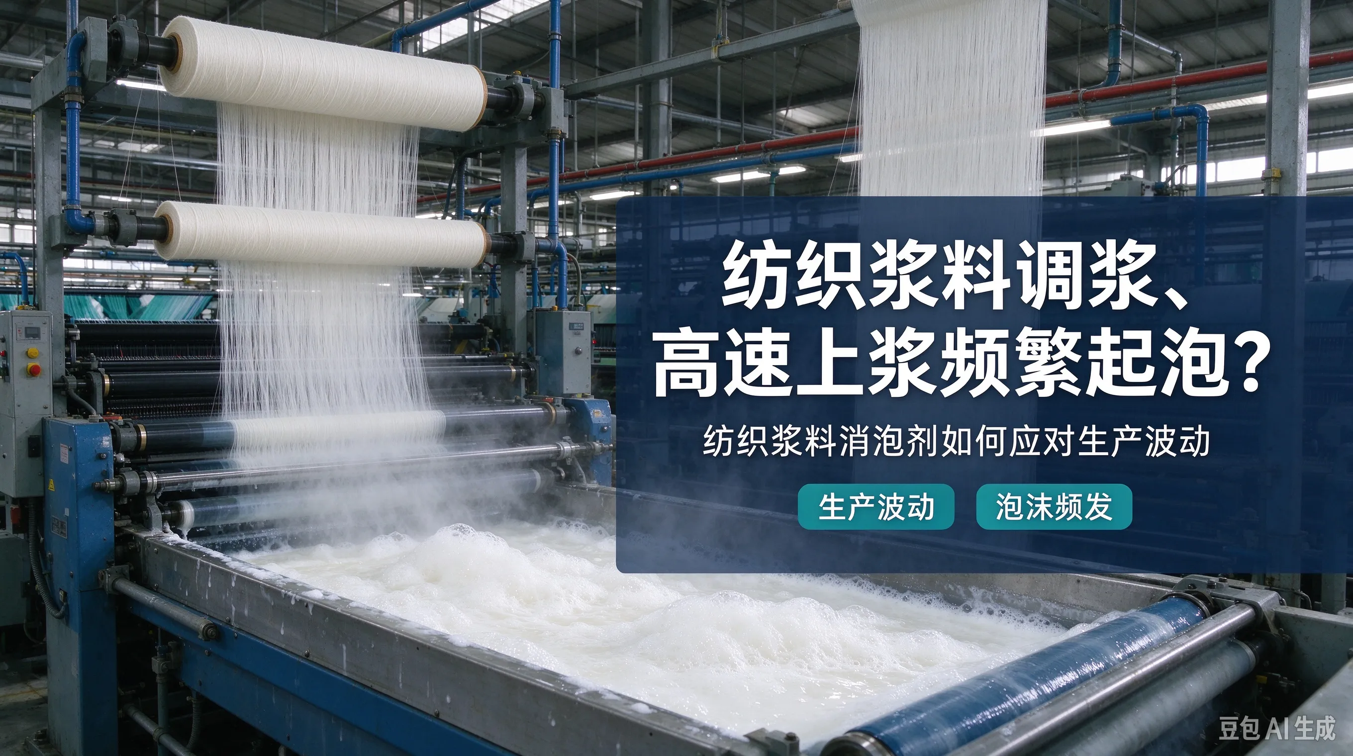 纺织浆料调浆、高速上浆频繁起泡？纺织浆料消泡剂如何应对生产波动