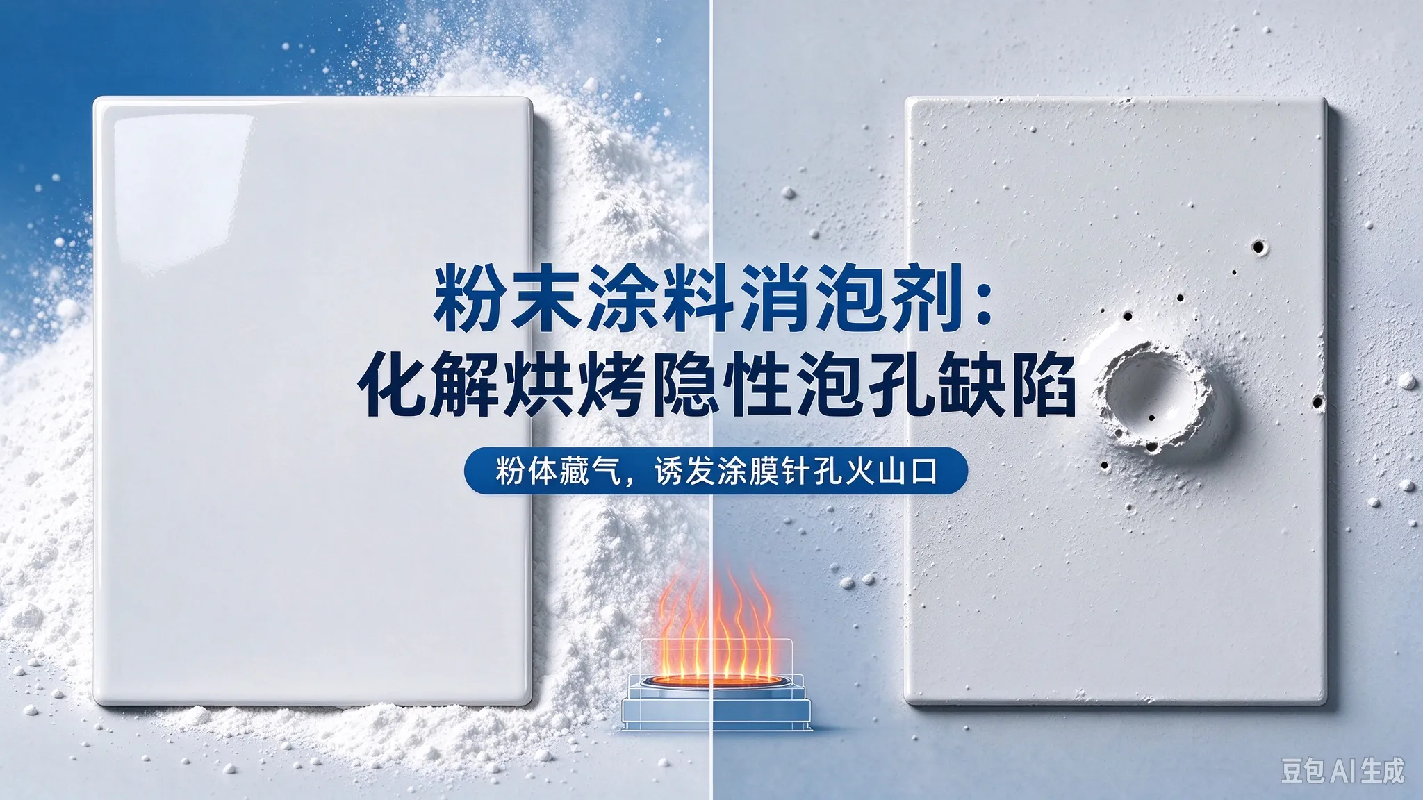 粉末涂料消泡剂:化解烘烤隐性泡孔,改善涂膜针孔缺陷