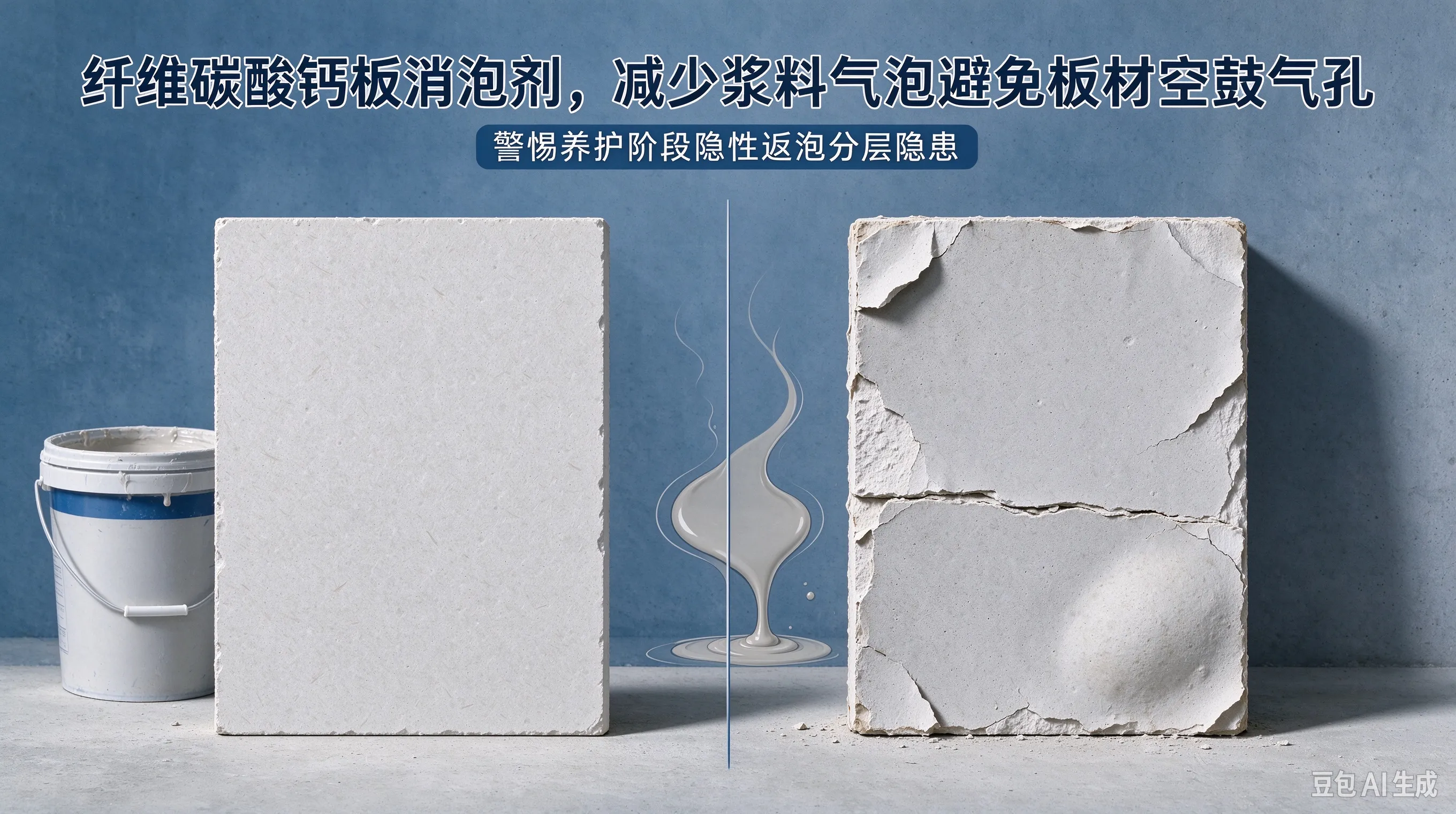纤维碳酸钙板消泡剂,减少浆料气泡,避免板材空鼓气孔