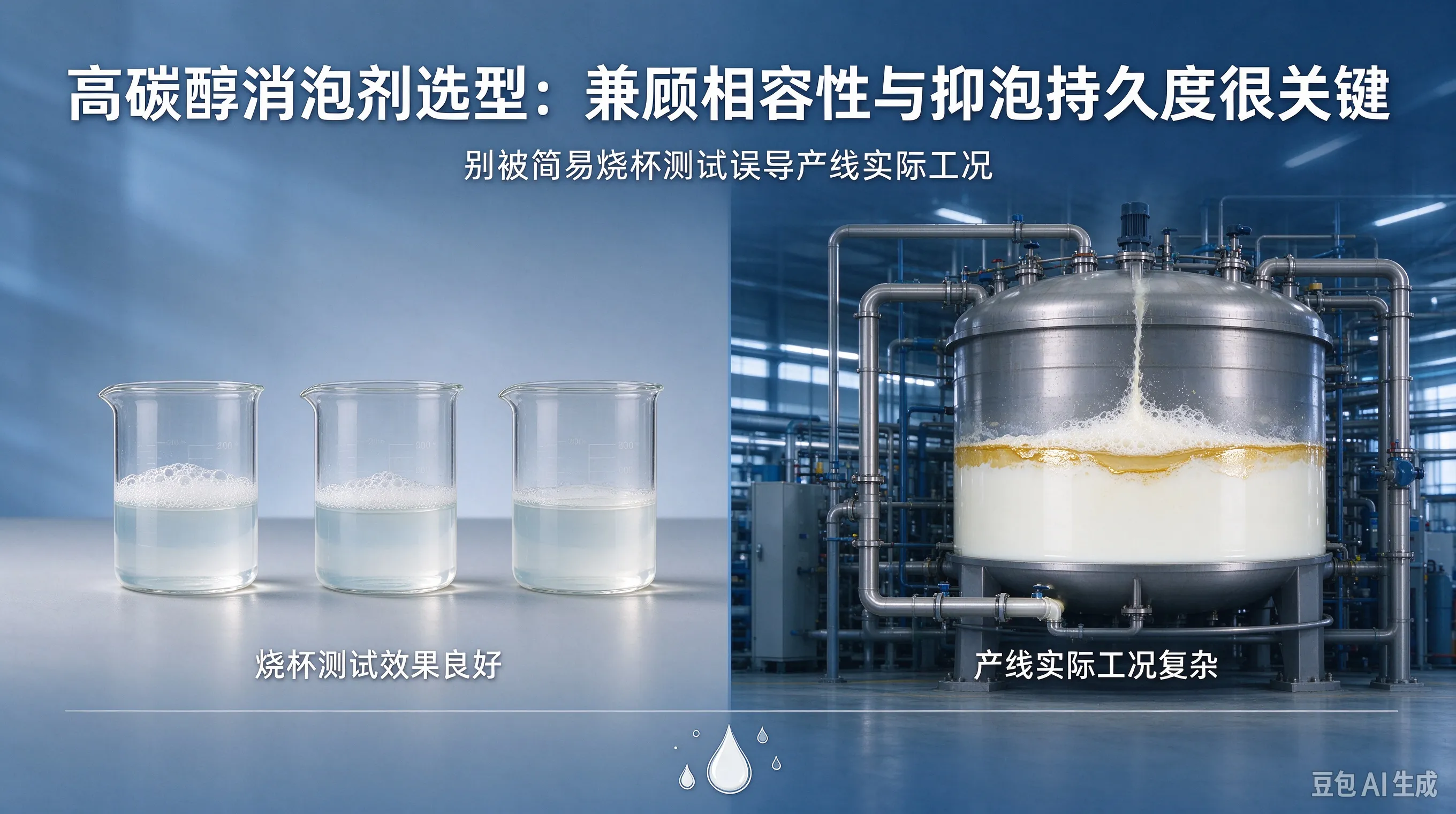 高碳醇消泡剂选型:兼顾相容性与抑泡持久度很关键