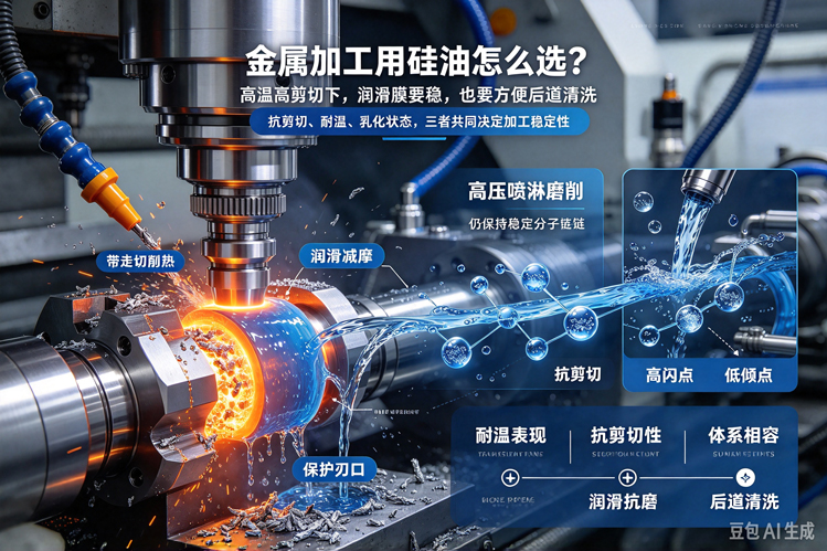 金属加工用硅油_机床切削润滑_高温润滑硅油_数控刀具保养_切削液润滑_数控机床_工业润滑_金属加工助剂_抗剪切硅油_中科鸿泰硅油