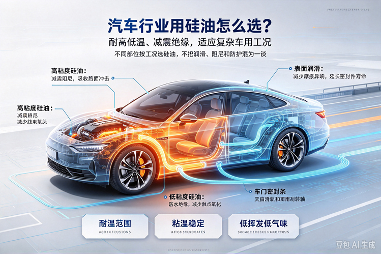汽车行业用硅油_耐高低温_底盘减震阻尼_车载电子绝缘_中科鸿泰硅油