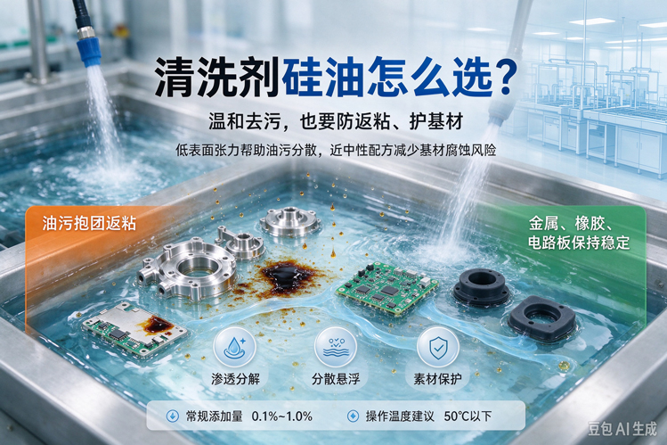 清洗剂硅油_重油污防返粘_近中性护基材_中科鸿泰硅油